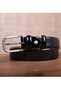 3.5 cm Black Patent Leather Original Leather Belt - 3