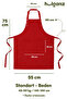 Kitchen Apron Stain Resistant Water Repellent Fabric Red Apron with Snap Fasteners and Neck Strap - 3