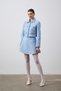 Tweed Mini Skirt Light Blue - 3
