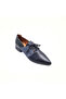Genuine Leather Blue-Green Oxford Shoes – Women's Heeled Lace-Up Model - 4