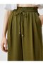 Wide Leg Pants with Tie Waist, Satin Look - 5