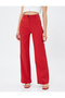 Wide Leg Trousers High Waist Buttoned - 3