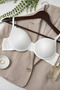 2-Pack Unpadded Ribbed Knit Wire Striped Bra – Adjustable Straps, Natural Shape, Everyday Comfort - 2