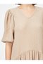 Women's Ecru Flounce Dress 0YAK83328EK - 5