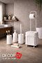 6-Pack Square White Bathroom Set With Metal Stand 5 Liter Toilet Wc Paper Holder Set - 3