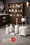 6-Pack Square White Bathroom Set With Metal Stand 5 Liter Toilet Wc Paper Holder Set - 4