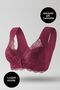 Women's Push up Front Fastened Padded Bonny Floral Patterned Stitch-Free Lace Bralet Bra Bra - 6