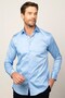 Slim Fit Long Sleeve Cotton Satin Premium Series Men's Blue Shirt - 2