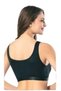 Crop Top Crop T-Shirt K6430 Black, Wide Straps, Padded, Gathering Bustier Crop T-Shirt - 2