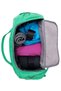 Green Crinkle Fabric Shoe Compartment 0818 Waterproof Sports and Travel Bag with Front Pocket and Shoulder Strap - 6