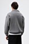 Oversized Polo Neck Sweatshirt Smoked - 7