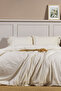 Impero Duvet Cover Set Single Fitted Sheet 100% Cotton (160X220 cm) Beige