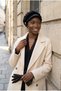Velvet Hat with Buckle Detail Black Ready-To-Wear Turban Hijab Cap Suitable for Medical Use - 4