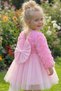 Baby Girl Long Sleeve Bow Rose Birthday Party Wedding Special Occasion Formal Dress for Girls - 4