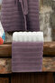 Soft Bathrobe Family Set Hamam Set 4 Pieces (70X135 cm) Plum-Cream - 3