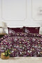 Alvera Duvet Cover Set Double Size 100% Cotton Satin (200X220 cm) Plum