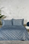 Alice Bedspread Double Velvet (240X260 cm) Gray
