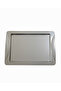 Nergis Nisa Stainless Steel Tea Tray 29X45 cm – 0.80 mm with Self-Handle