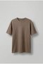 Men's Corded Fabric Washable Color Changing Oversized T-Shirt Brown White
