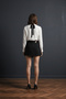 Ecru Satin Shirt with Ribbon Detail - 3