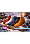 Thermal Bamboo Towel Winter Half-Toe Booties 5 Pairs - 3