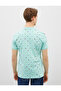 Men's Polo Neck Short Sleeve Printed Cotton T-Shirt - 4