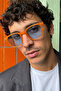 Diego Unisex Men's Orange Blue Sunglasses