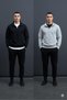 3-Piece Combination Half Zip Cotton Black Sweat-Cotton Black Sweatpants Set Bottom Top 3 - 3