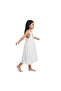 Girl's Dress with Cross Straps and Floral Design, Printed Side Zipper Closures - 3