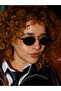 Oval Design Retro Black Glass Unisex Sunglasses - 6