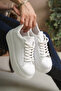 White High-Sole Women's Sneakers - 4