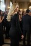 Elegant Midi Black Evening Dress with Gold Accessories and Waist Detail - 7