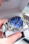 Exclusive Gift Original Men's Wristwatch 3Atm Water Resistant Silver Color Steel Band Dke2136C4 - 6
