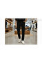 Men's Jogger Pants, Non-Shrinkable, with Elastic Waist and Belt, Made of Plain Fabric. - 3
