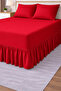Baza Ruffled Sheet Set King Size - Red - 3