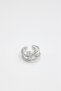 Stoned Cartilage Earrings - Silver