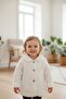 Girl's White Coat/Jacket with Collar - 4