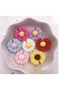 6 Mini Daisy Flowers in One Mold, Set of 6 Flowers Silicone Mold K-1443, Stone Powder Gypsum Candle Mold - 2