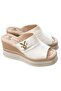 Yuppiy Genuine Leather Women's Slippers Beige - 2