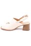 Polmier Genuine Leather Comfort Orthopedic Women's Sandals Beige - 5