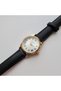 Retro Women's Wristwatch, Roman Numeral Dial, Vintage, Minimal, Rose Gold, Black Cord - 7