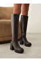 Women's Thick Heel Platform Boots Ulrika Brown Skin - 6