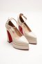 Women's Beige Skin Double Platform Special Design Women's Shoes Rigels - 3