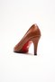 Women's Tan Skin Pointed Toe Design Sole Thin Short Heeled Shoes Gronia - 4