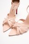 Women's Special Design Thin Heeled Shoes Accosie Nude Patent Leather - 3