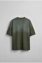 Men's Washable Premium Fabric Oversized T-Shirt Green - 2