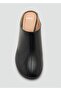 Heeled Leather Clog Slippers - 5