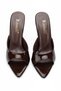 Rissoli Women's Bitter Brown Pointed Toe Heeled Sandals - 3