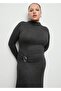 Ring Detailed Drawstring Dress - 8