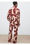 Geometric Pattern Draped Pants - 4